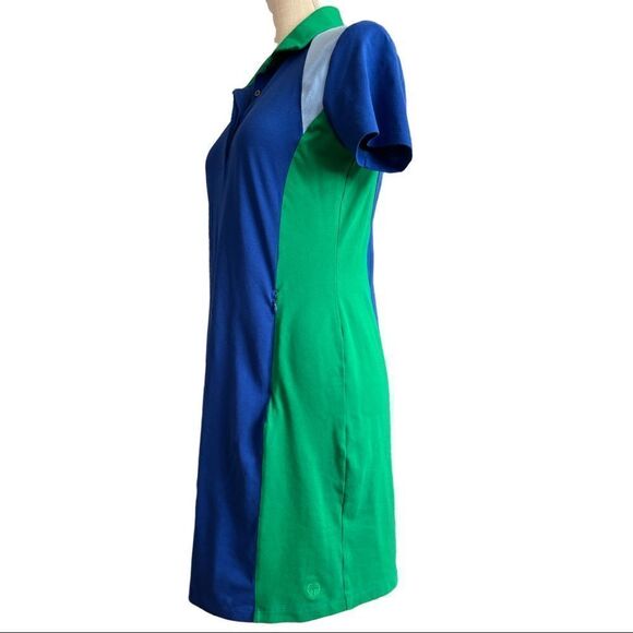 Tory Sport Color Block Pique Polo Dress - Picture 3 of 7